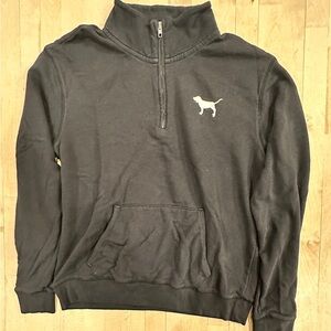 PINK Victoria's Secret Dark Gray Half-Zip Sweatshirt